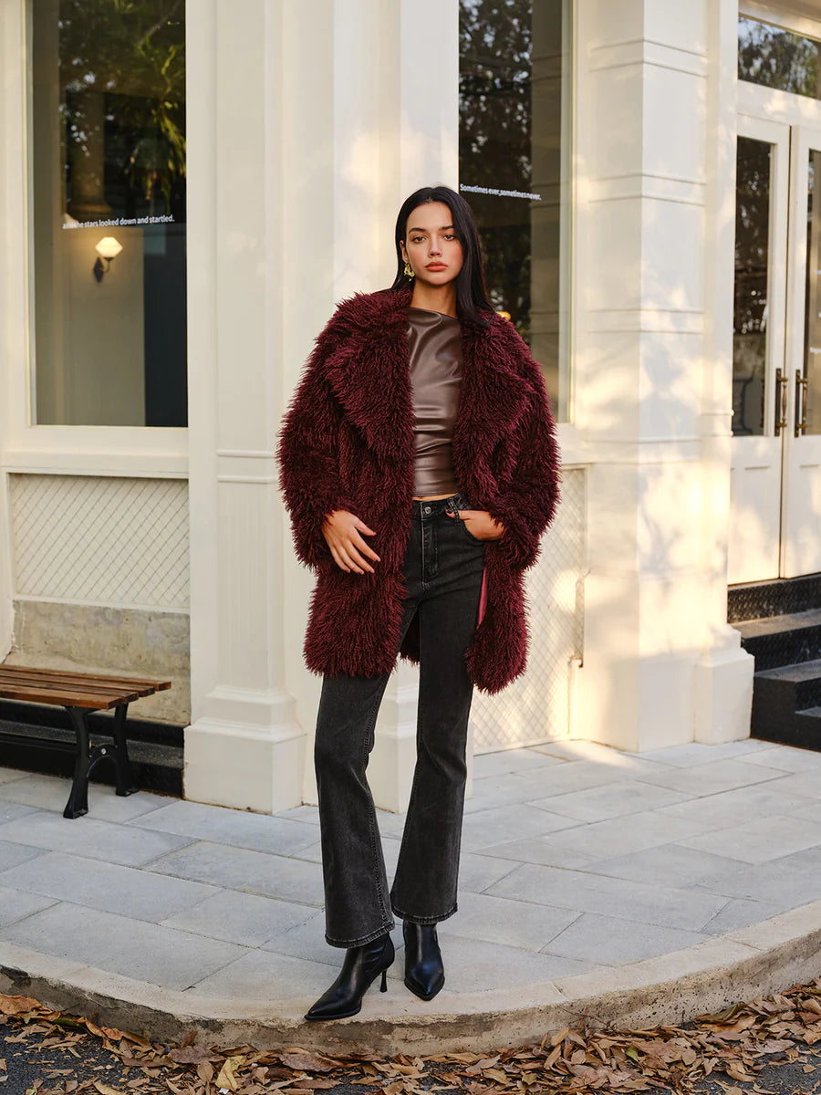 Elegant Uzun Kürk Palto